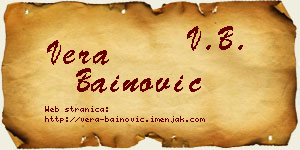 Vera Bainović vizit kartica